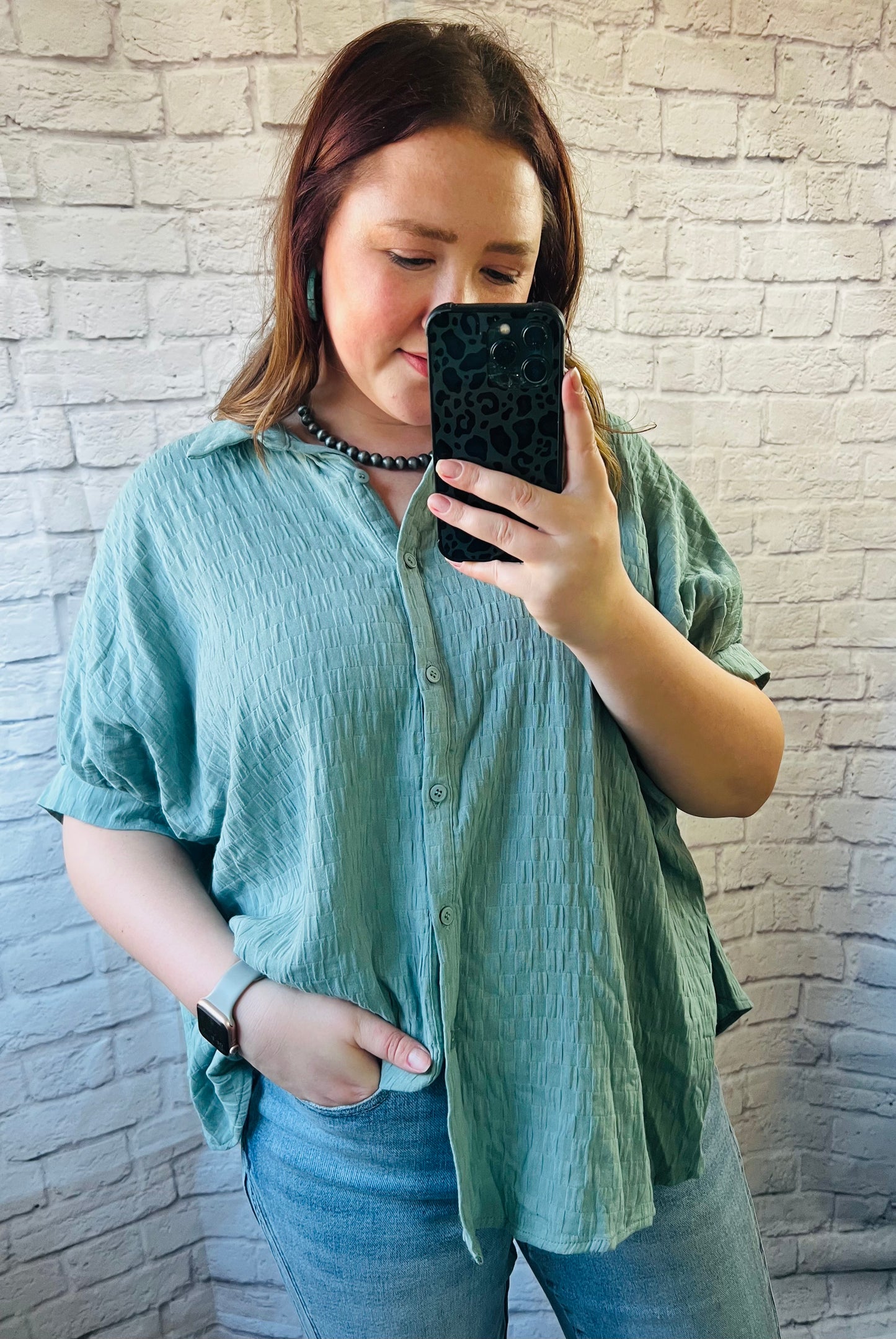 checkered - Green - Bottom up - Collar