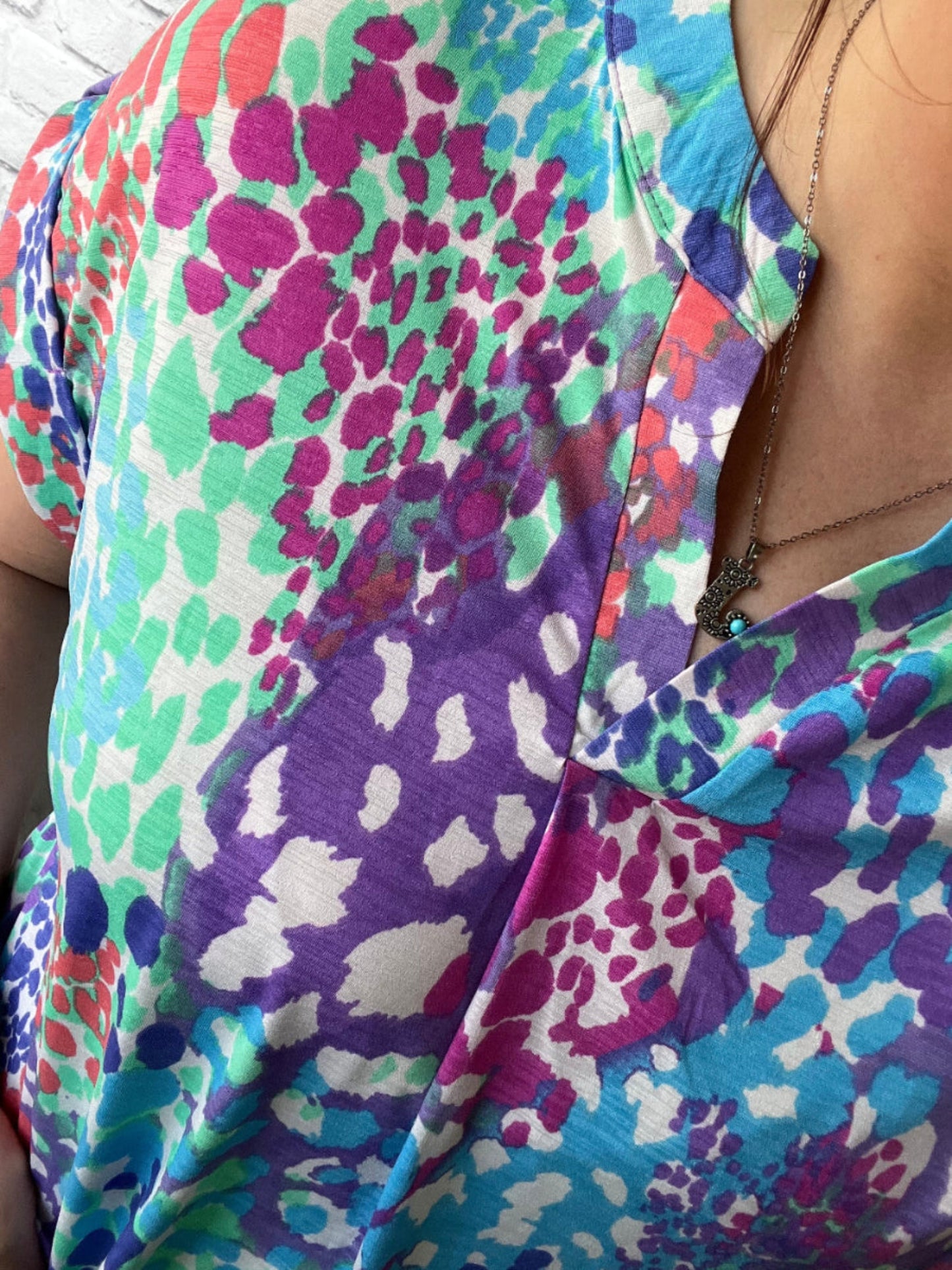 colored - cheetah- top