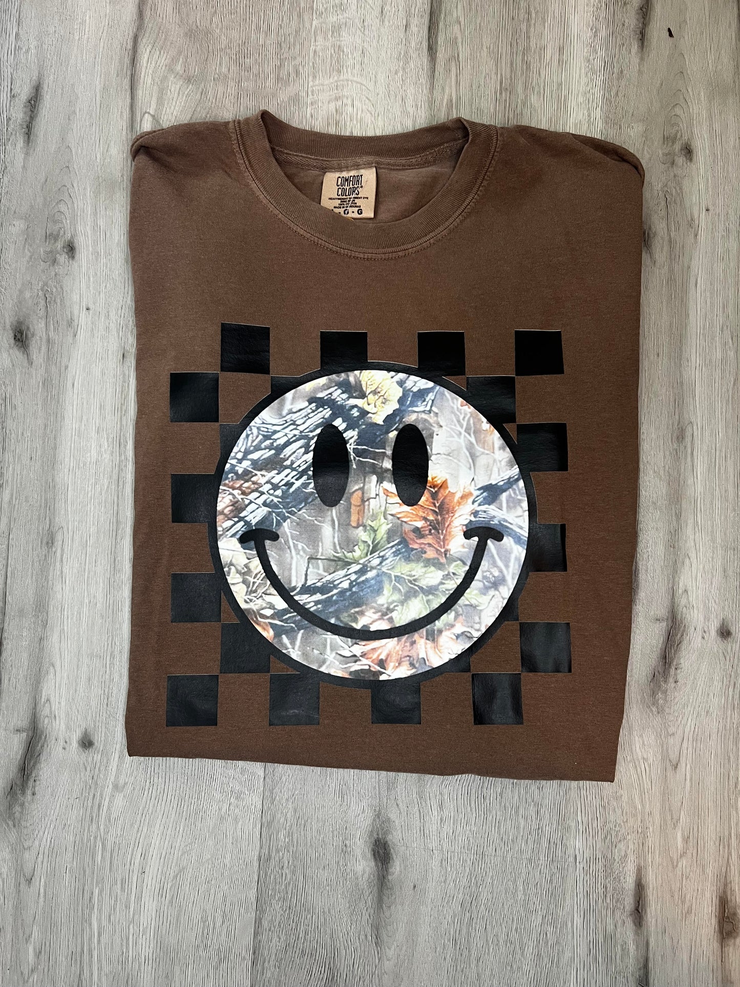 Camo Retro Smile Graphic Tee