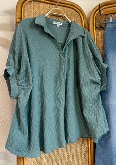 checkered - Green - Bottom up - Collar