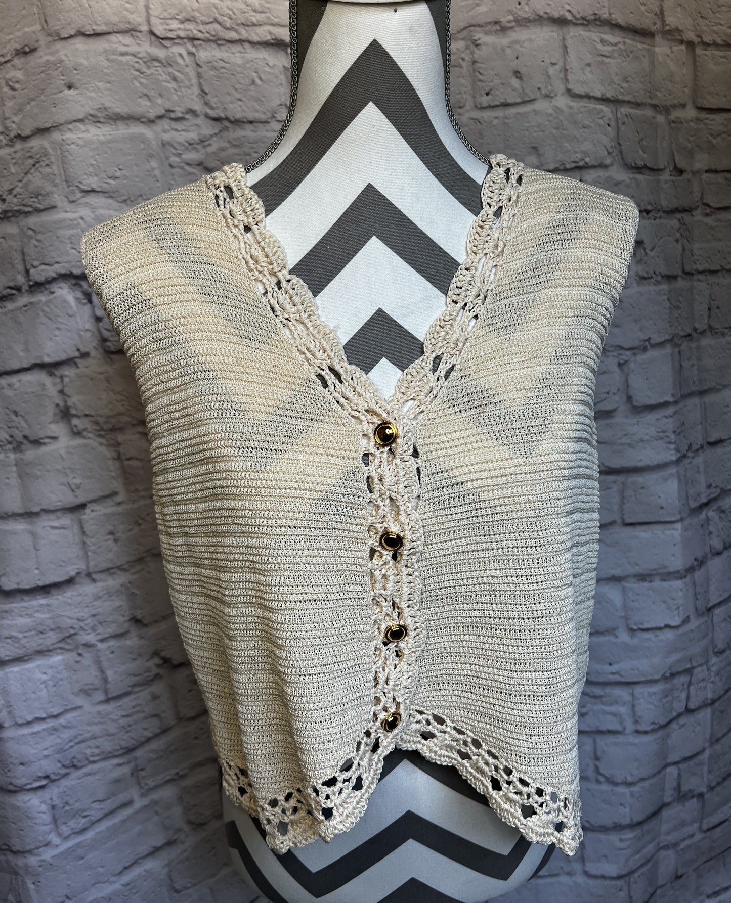 Cream Knit Tank Top