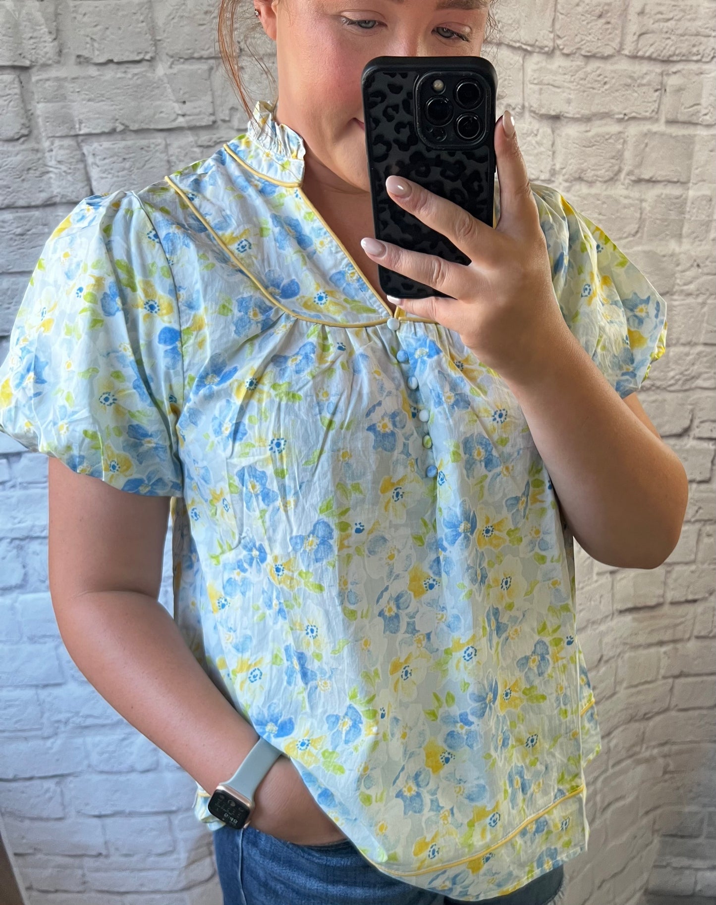 Yellow Floral Top