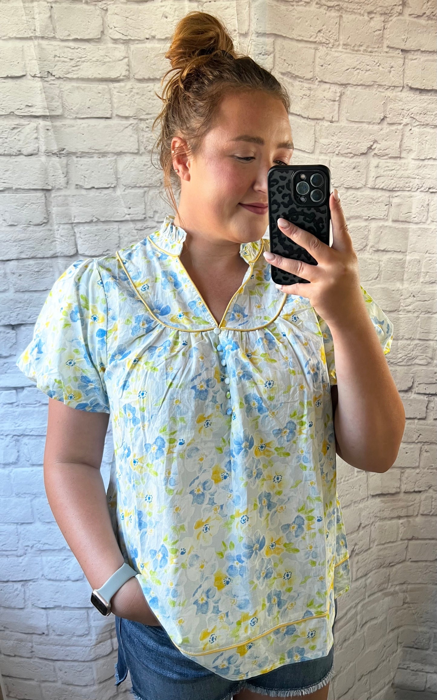 Yellow Floral Top