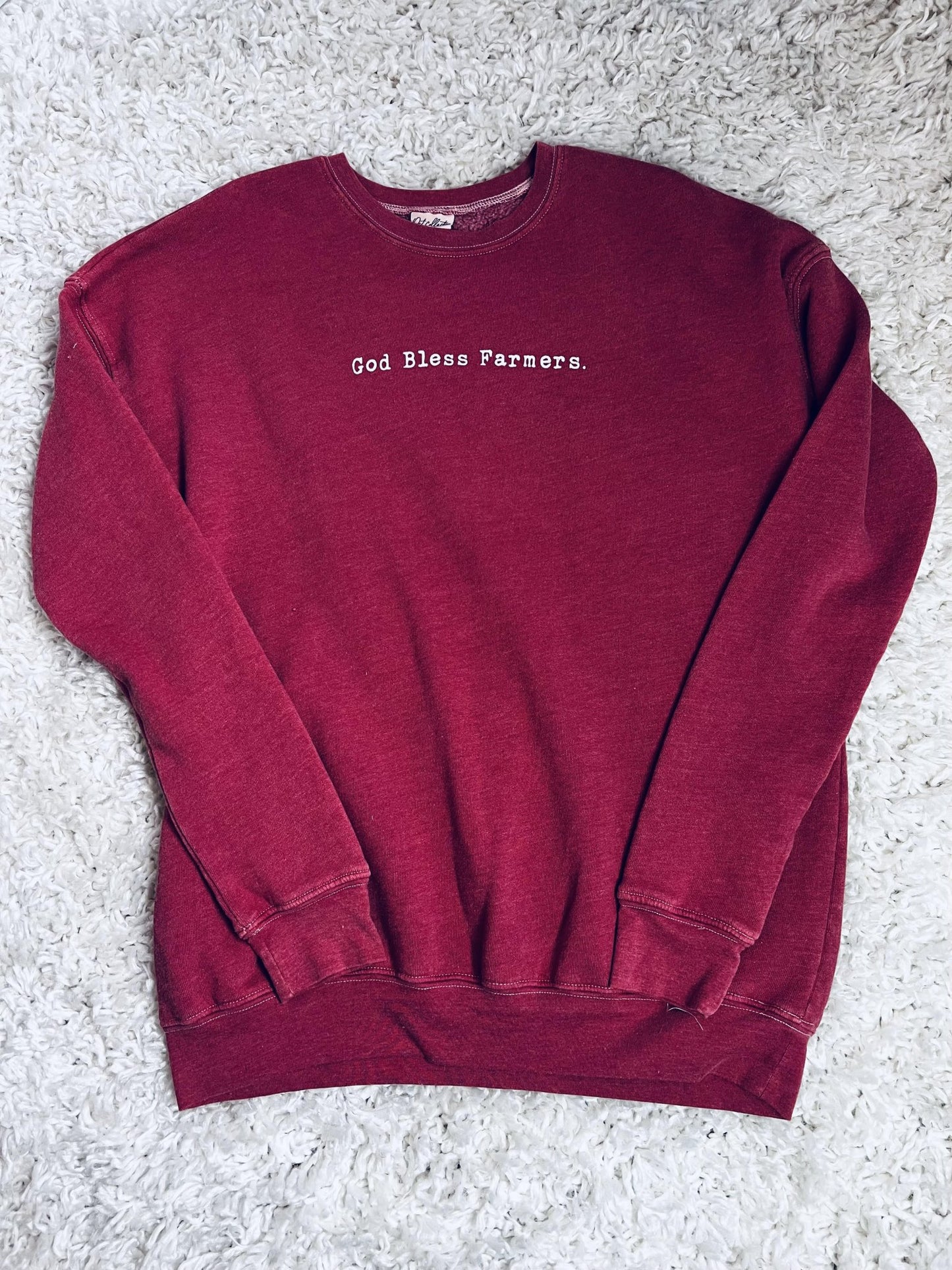 Mineral Washed Graphic Sweatshirt - Red - The Vintage Turquoise - Western Fashion - Women's Clothing