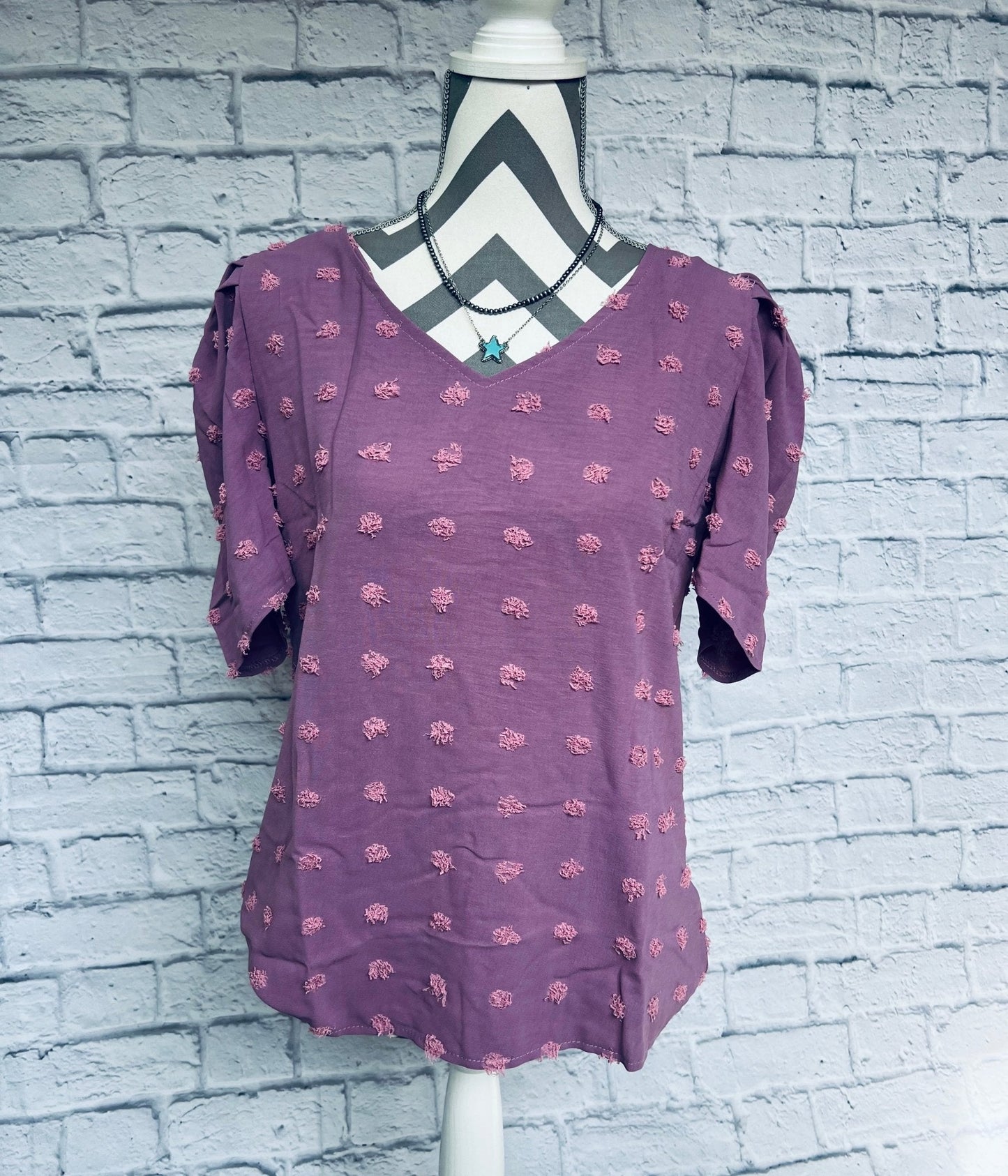 V - Neck Ruffle Sleeve Top - The Vintage Turquoise