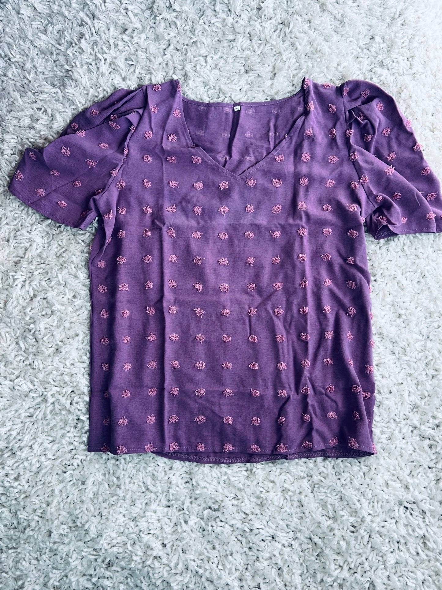 V - Neck Ruffle Sleeve Top - The Vintage Turquoise