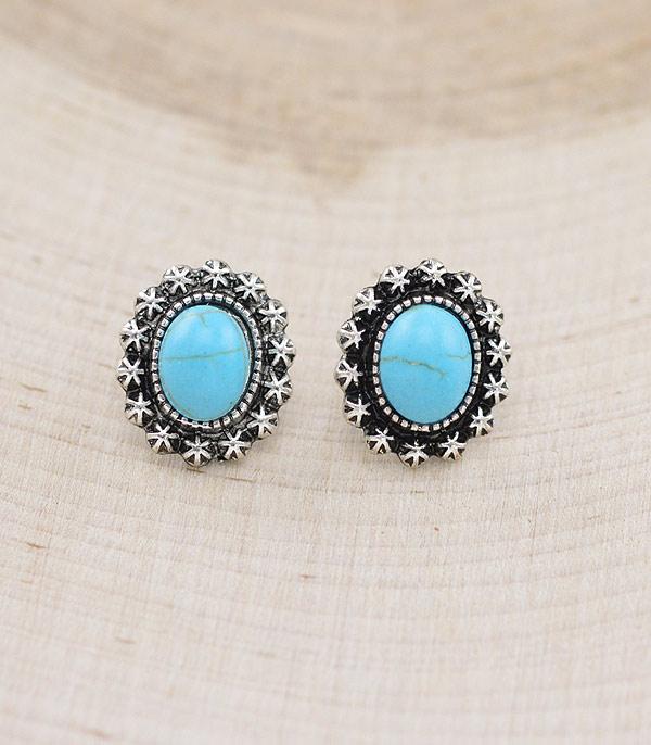 Turquoise Star Stud Earrings