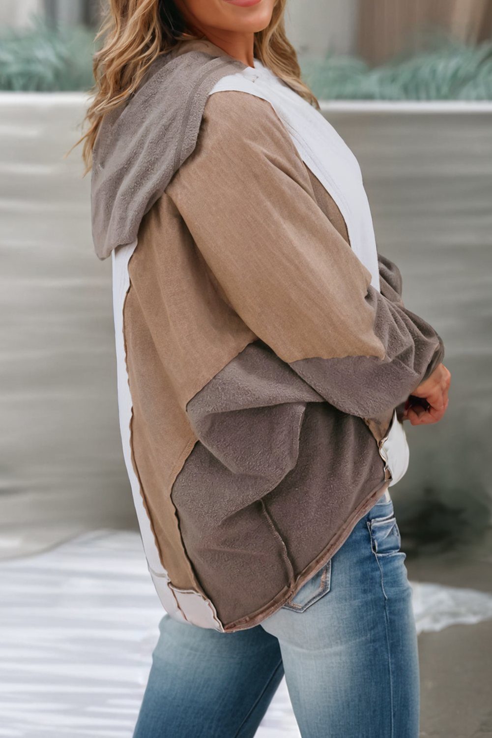 Brown and White Sweatshirt