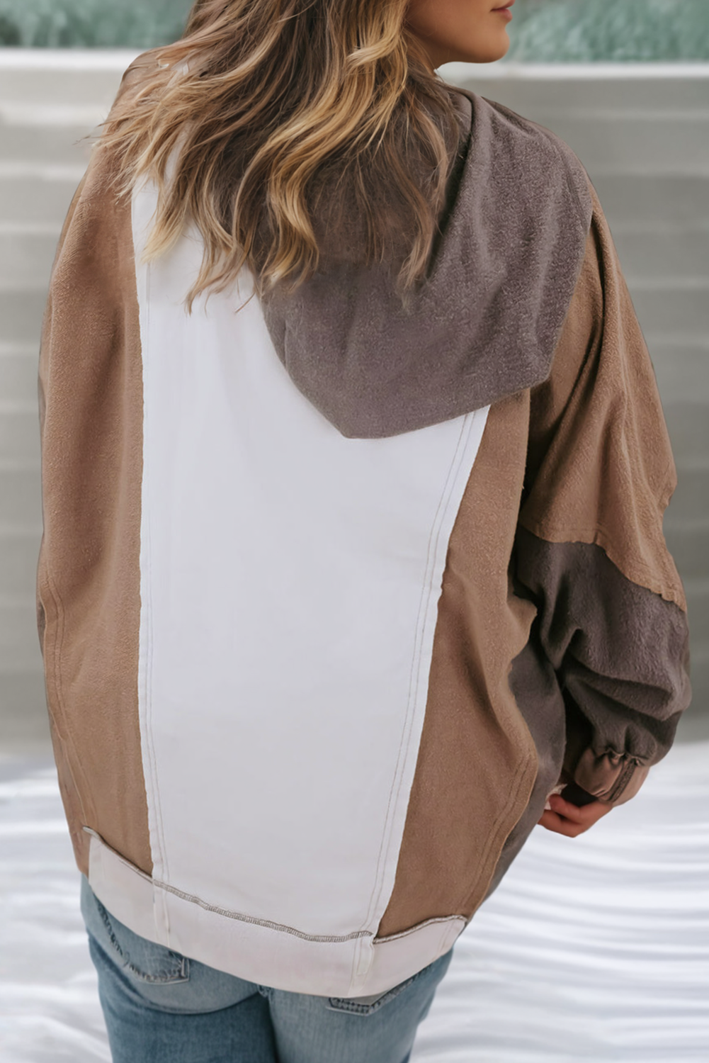 Brown and White Sweatshirt 