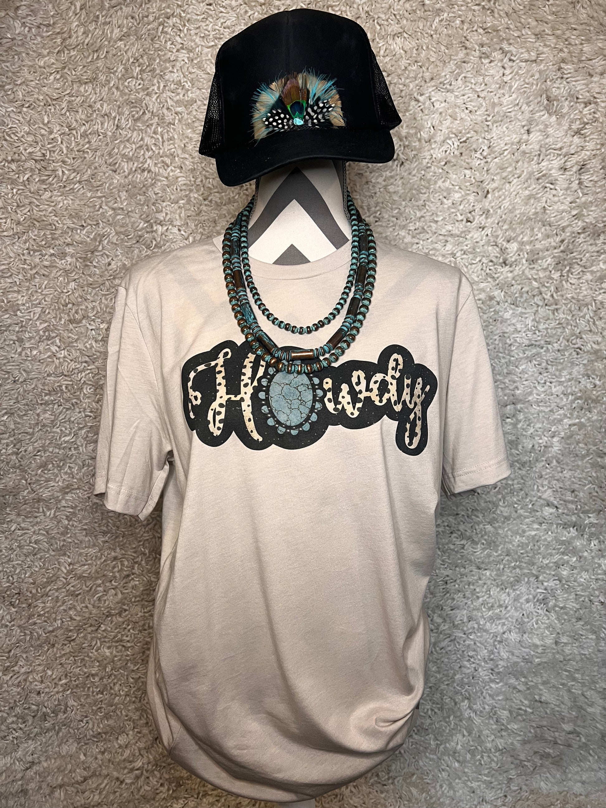 Howdy - T-shirt - The Vintage Turquoise - Western Fashion - Women's Clothing