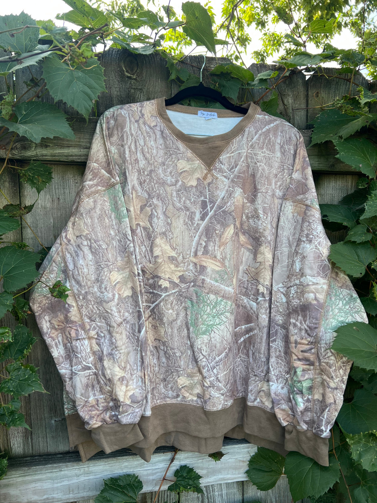 long sleeve camo pullover