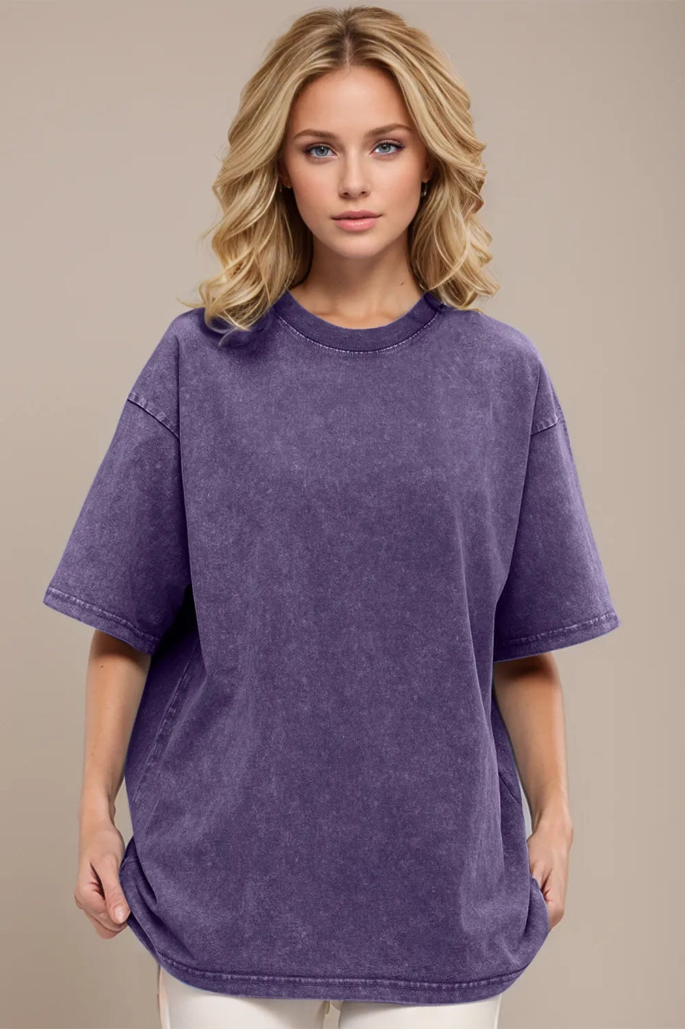 Basic Bae round neck half sleeve t-shirt with soft stretchy fabric, relaxed everyday fit, and classic crew neckline. Casual boutique basic perfect for layering, lounging, or pairing with jeans and shorts for an effortless everyday look.