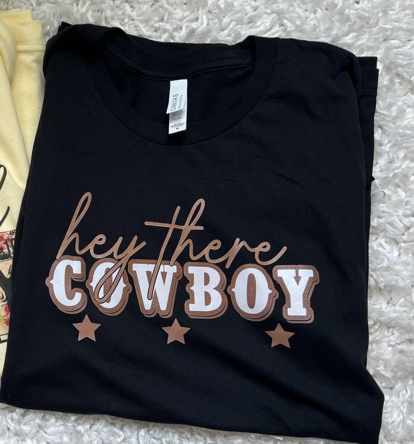 Hey Cowboy T-Shirt - The Vintage Turquoise - Graphic Tee - Western Fashion - Women's Clothing