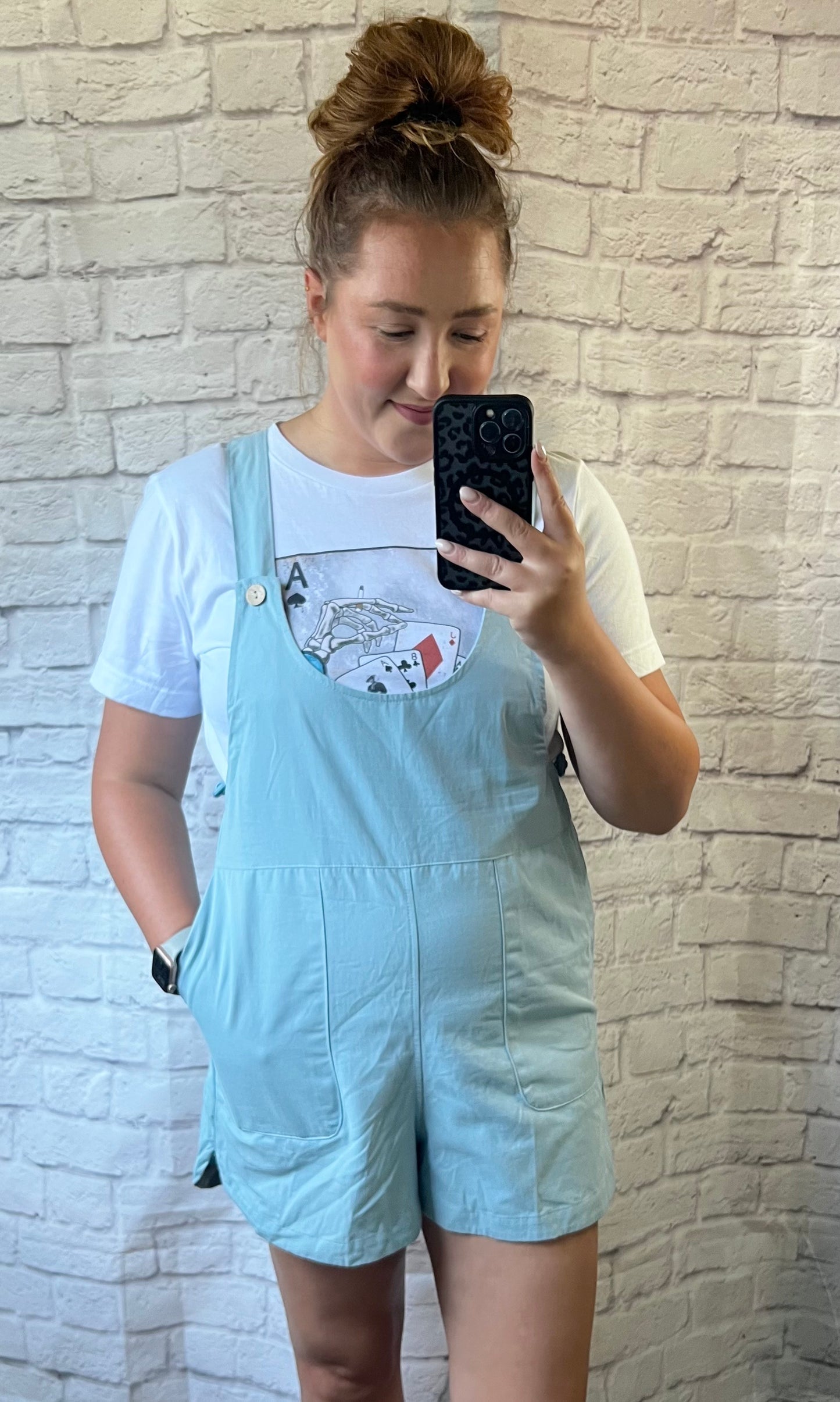Light blue overalls